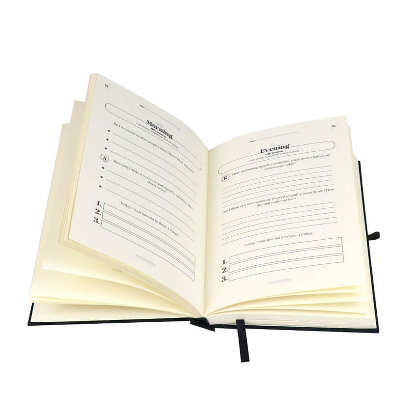 Personalized Linen Fabric Gratitude Journal with Packaging Box Set 7