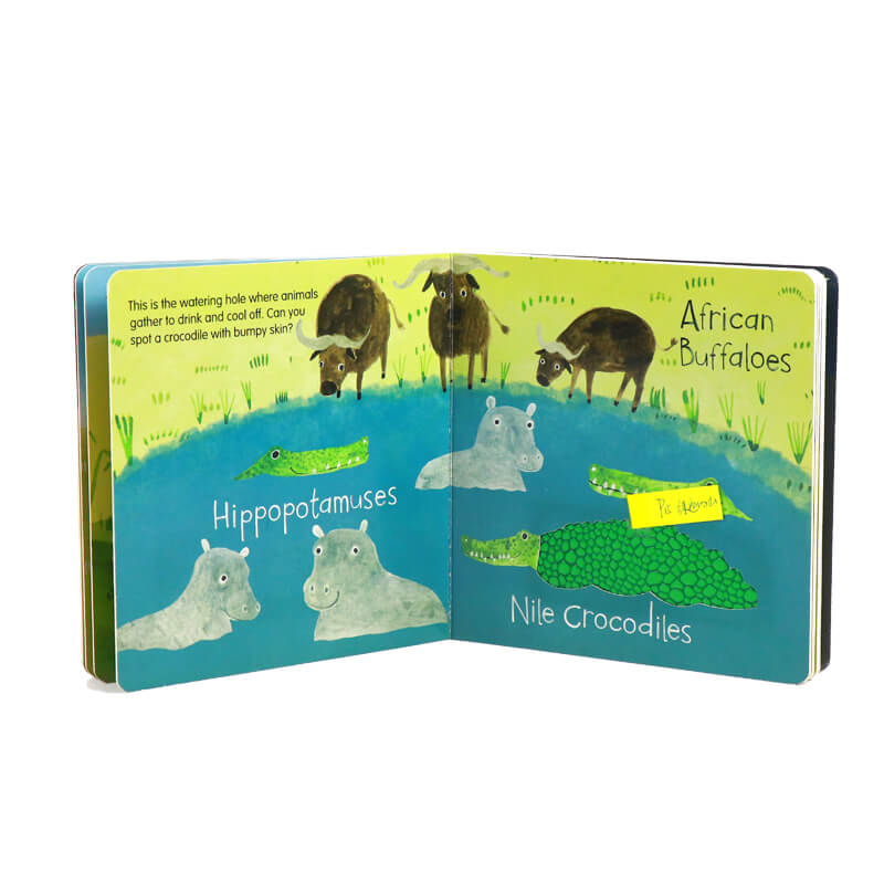 Custom Children Touch and Learn Board Books Printing with Spot UV 7