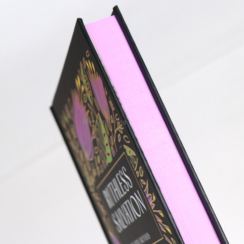 Custom Book Printing Foil Stamped Hardcover Book with Stenciled Edges 9