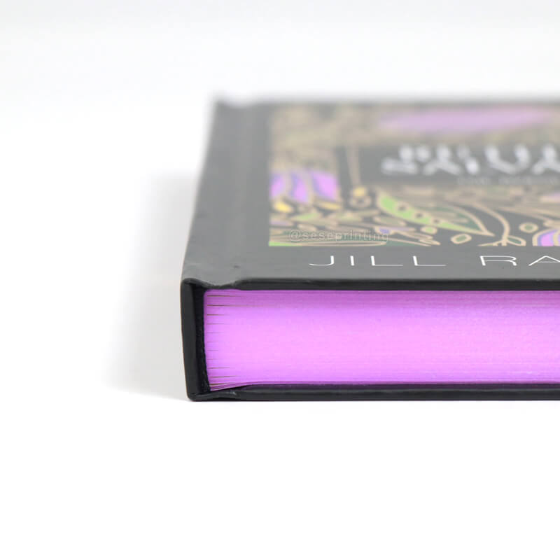 Custom Book Printing Foil Stamped Hardcover Book with Stenciled Edges 10