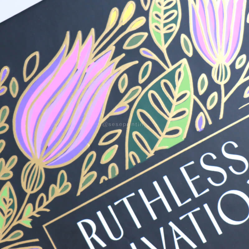 Custom Book Printing Foil Stamped Hardcover Book with Stenciled Edges 8