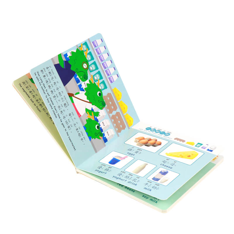 Language Cardboard Book Educational Early Learning Books for Kids 7