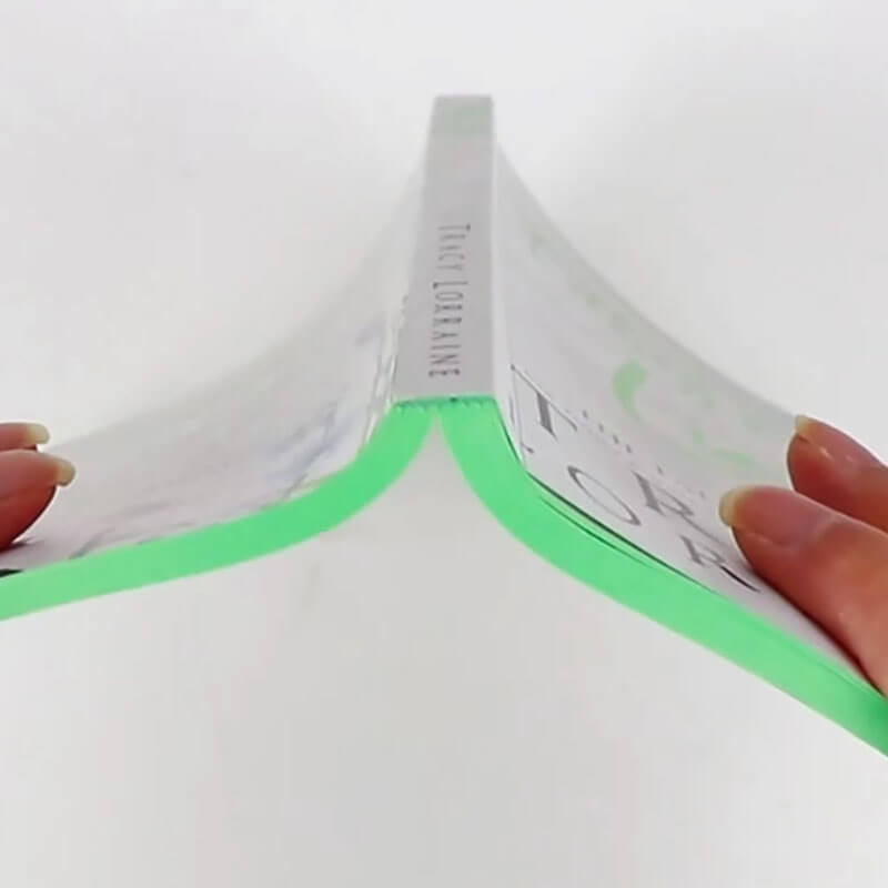 Paperback Book with Foil Stamping on the Cover and Sprayed Edges 10