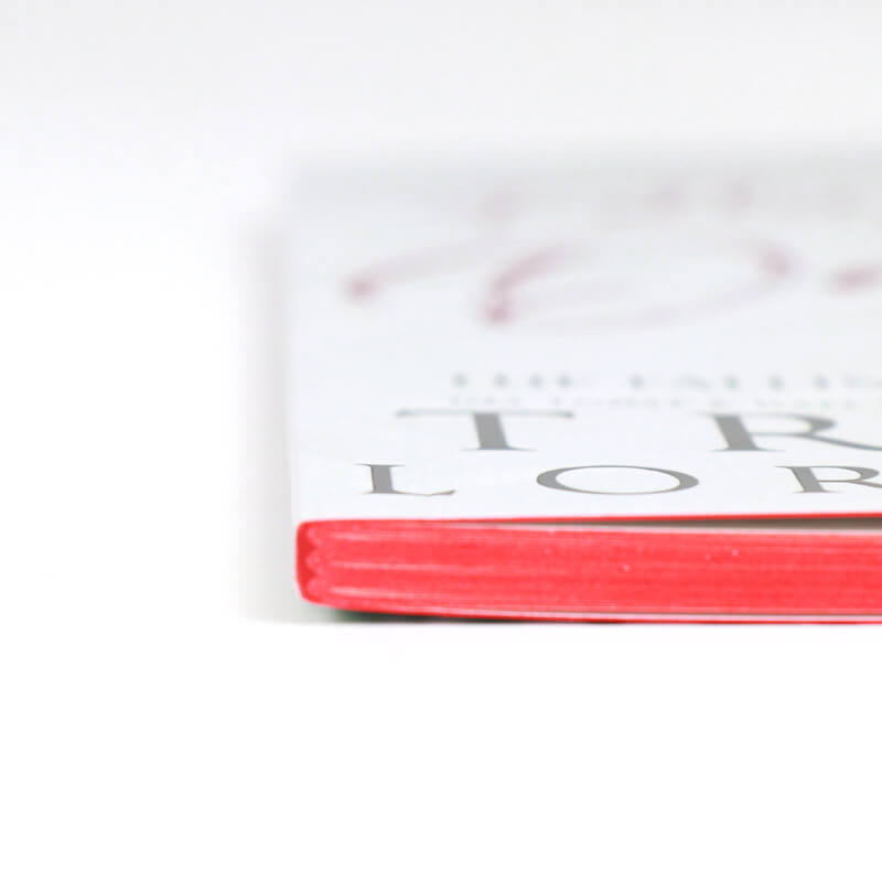 Softcover Book with Red Sprayed Edges and Foiling on the Cover 10