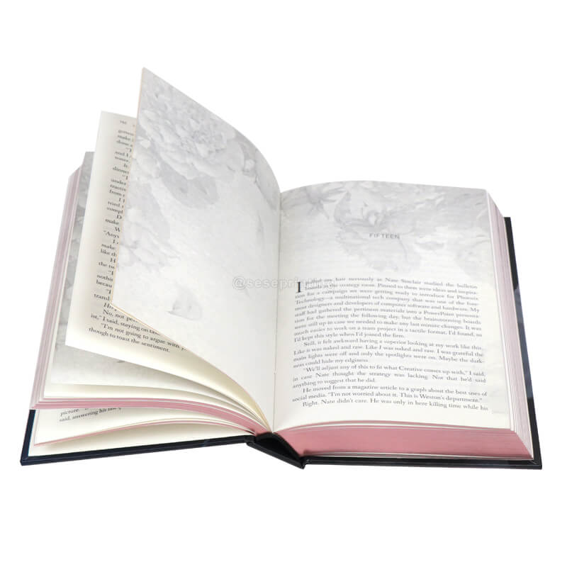 Hardcover Fiction Book Printed with Foiling on Cover and Foiled Edges 7