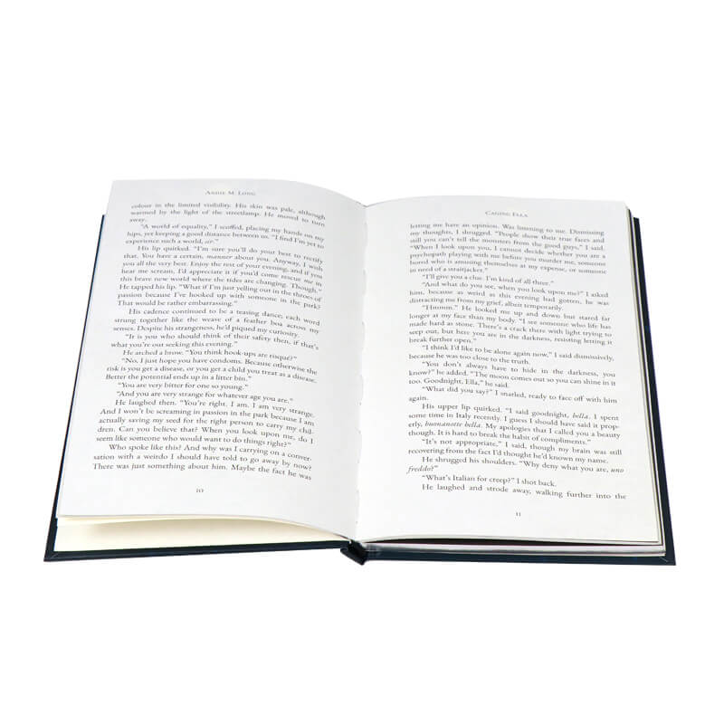 Black and White Printing Hardcover Book with Silver Sprayed Edges 7