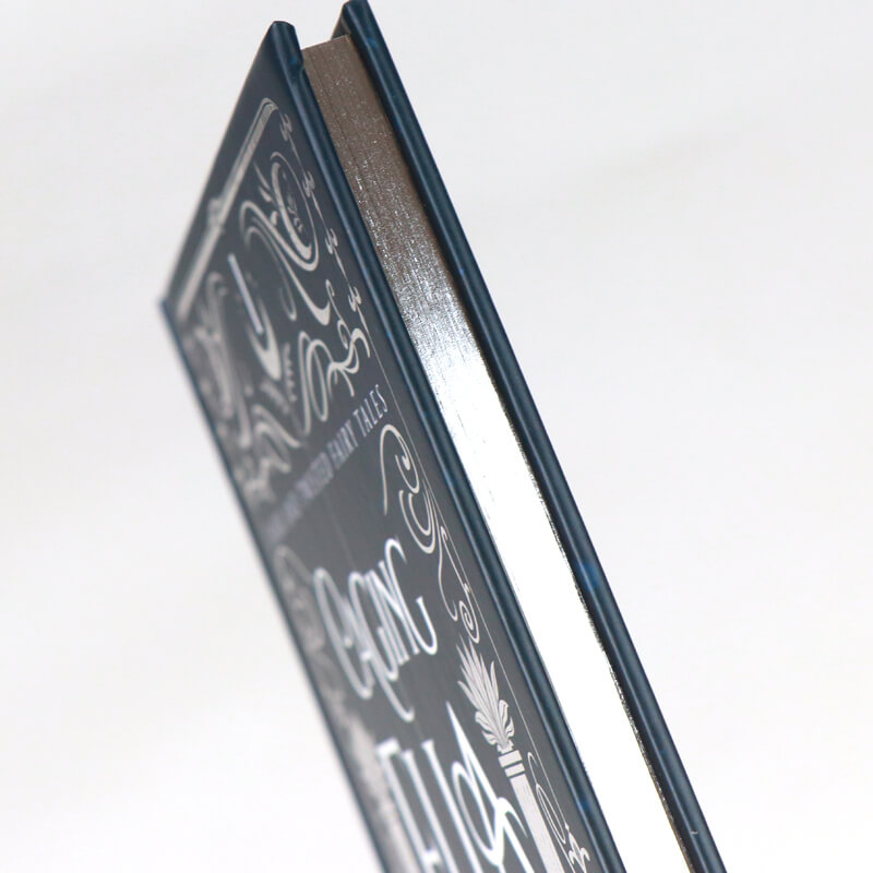 Black and White Printing Hardcover Book with Silver Sprayed Edges 9