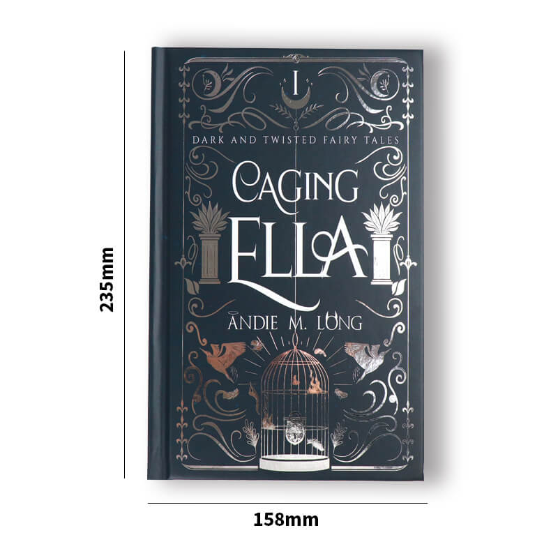 Black and White Printing Hardcover Book with Silver Sprayed Edges 6