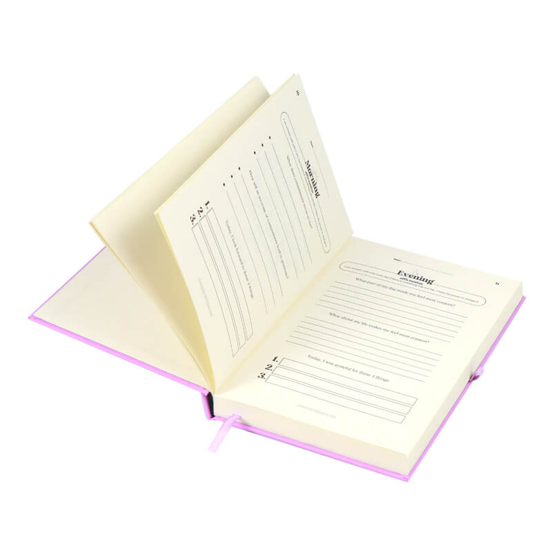 Printed Hardcover Pink Linen Cover Gratitude Manifestation Journal 7