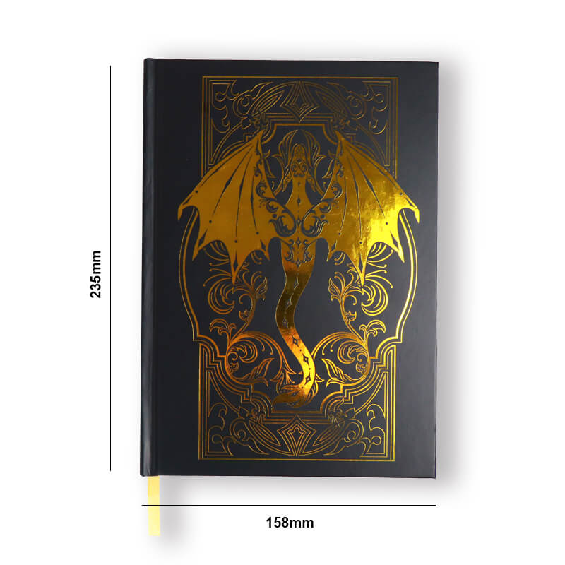 金箔の縁取りが施された、パーソナライズされた箔プリントのハードカバージャーナル 6