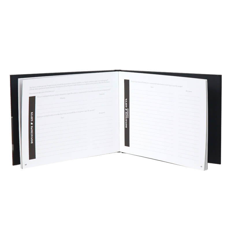 Custom Printing Funeral Guest Book Hardcover Journal Notebook 7