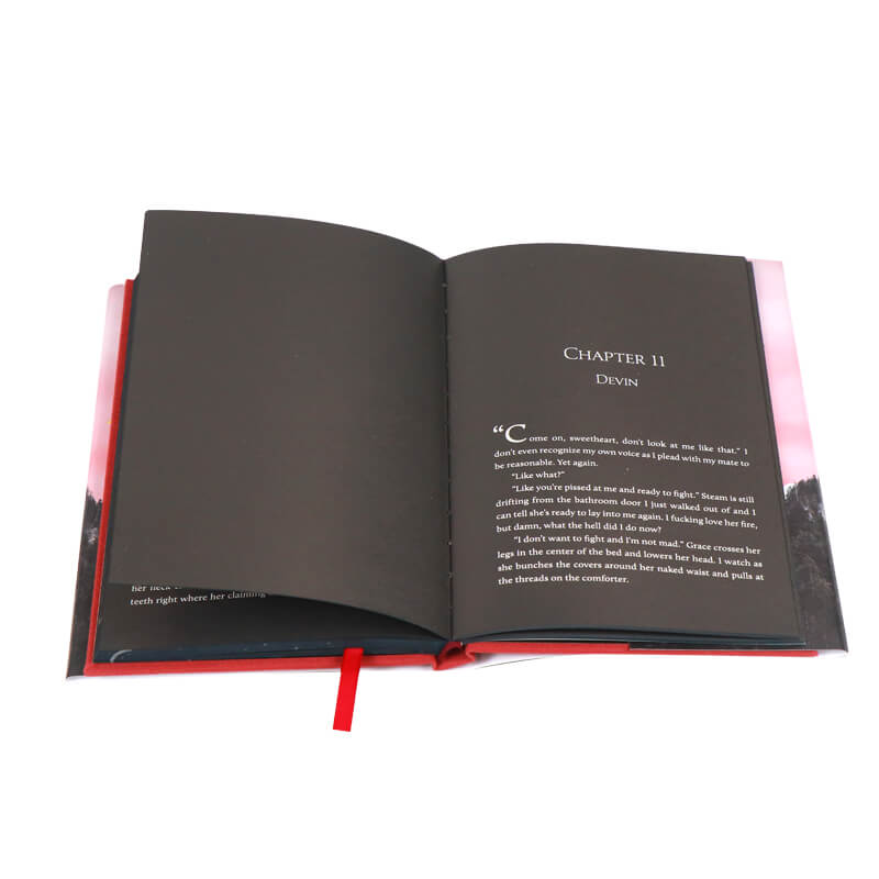 Black Pages with White Ink Printing Hardcover Book Series with Sprayed Edges 8