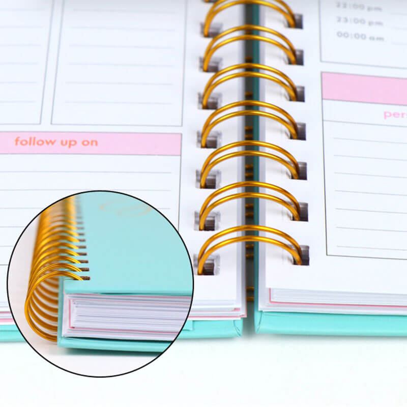 Custom Coil Journal Notebook Printing Weekly Daily Goals Planner 12