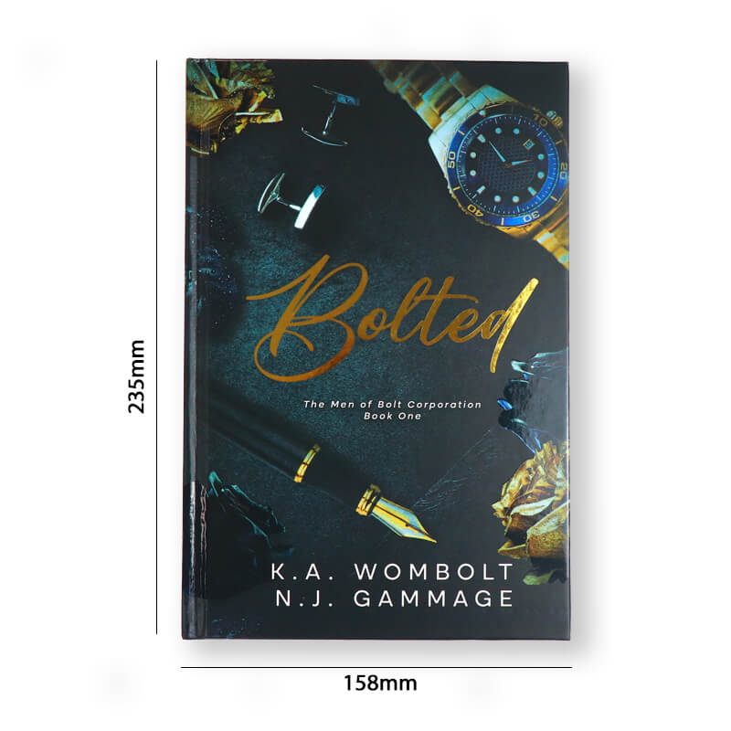 Gold Foil Hardcover Fiction Book with Spot UV and Gilded Edges 6