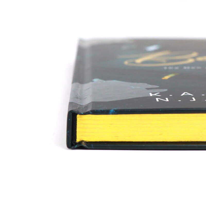 Gold Foil Hardcover Fiction Book with Spot UV and Gilded Edges 11