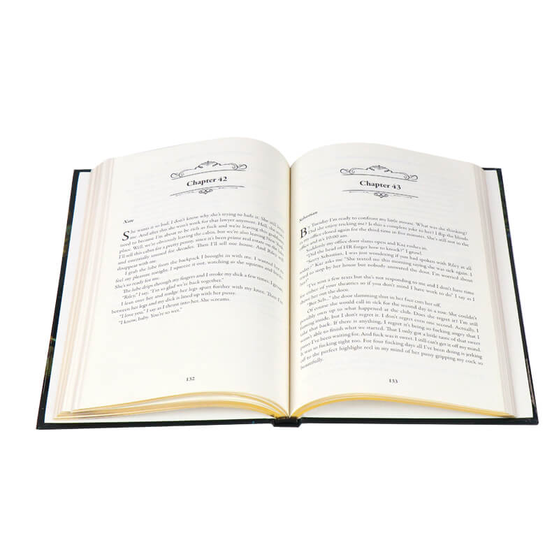 Gold Foil Hardcover Fiction Book with Spot UV and Gilded Edges 7