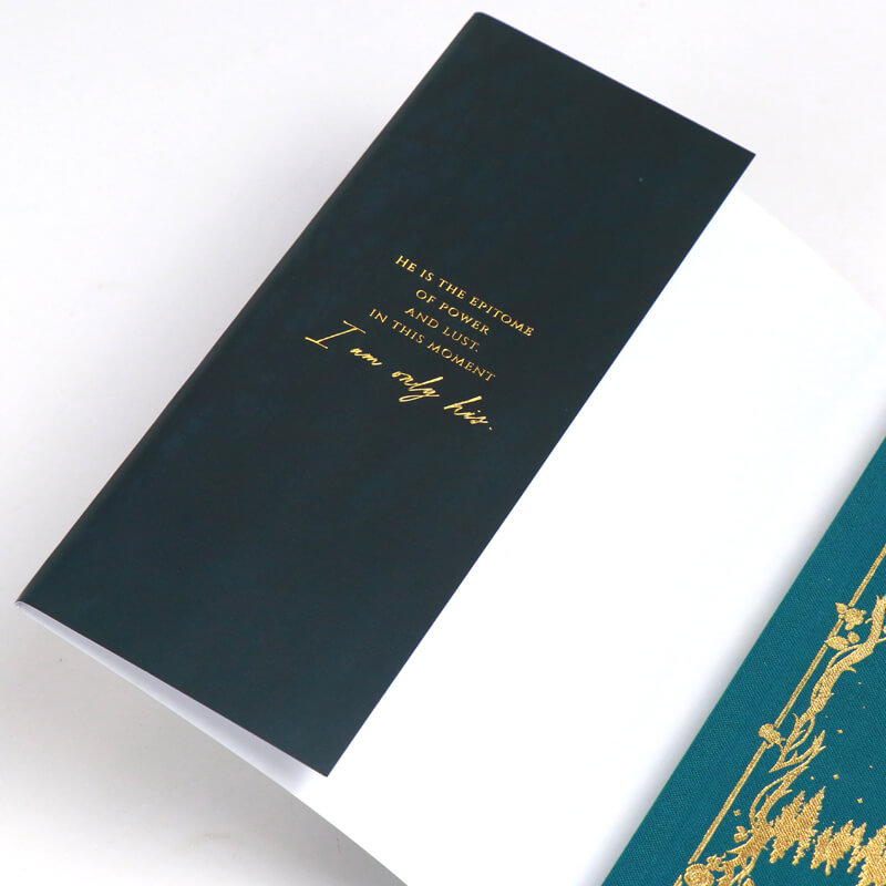 Black Interior Pages White Ink Printing Hardcover Books with Sprayed Edges and Foiled Dust Jackets 10