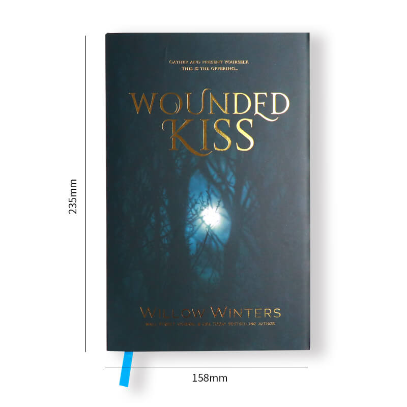 Black Interior Pages White Ink Printing Hardcover Books with Sprayed Edges and Foiled Dust Jackets 6