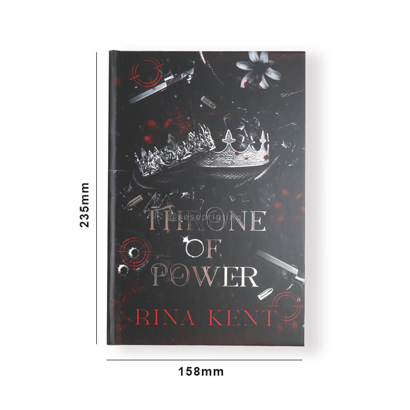 Black and White Printing Hardback Fiction Book with Foil Cover 6