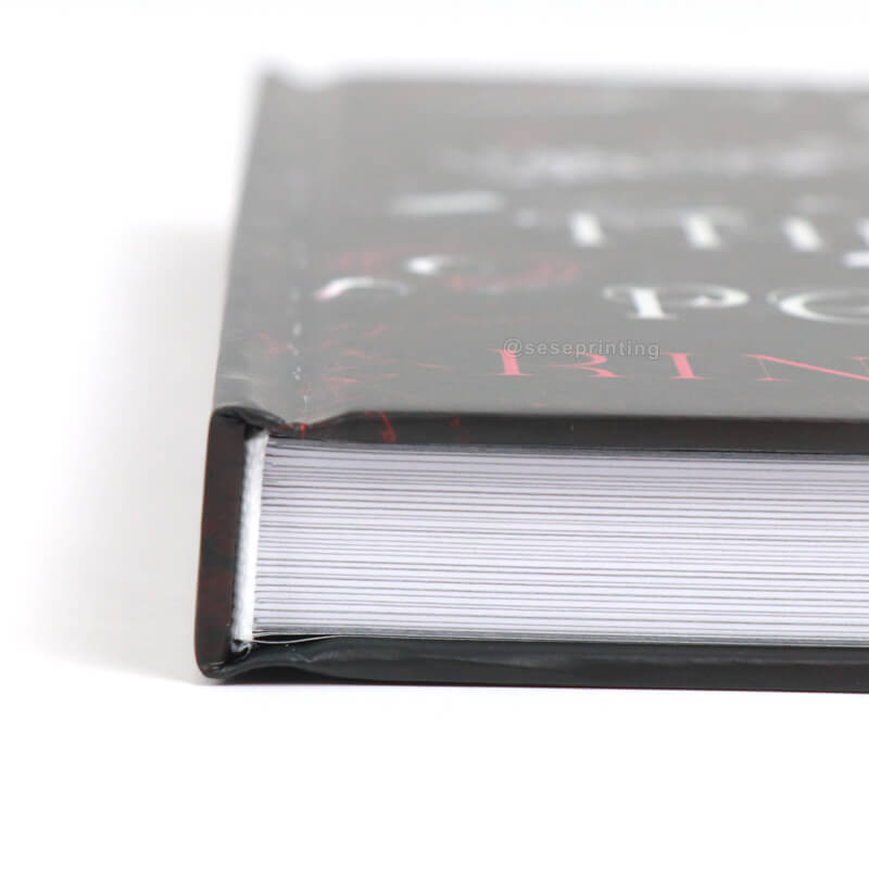 Black and White Printing Hardback Fiction Book with Foil Cover 9