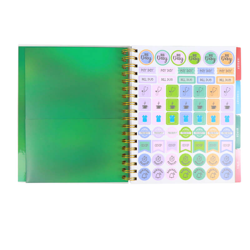 Printing Spiral Bound PVC Cover Planner Organizer for Nurses 7