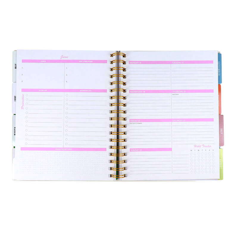 Printing Spiral Bound PVC Cover Planner Organizer for Nurses 8