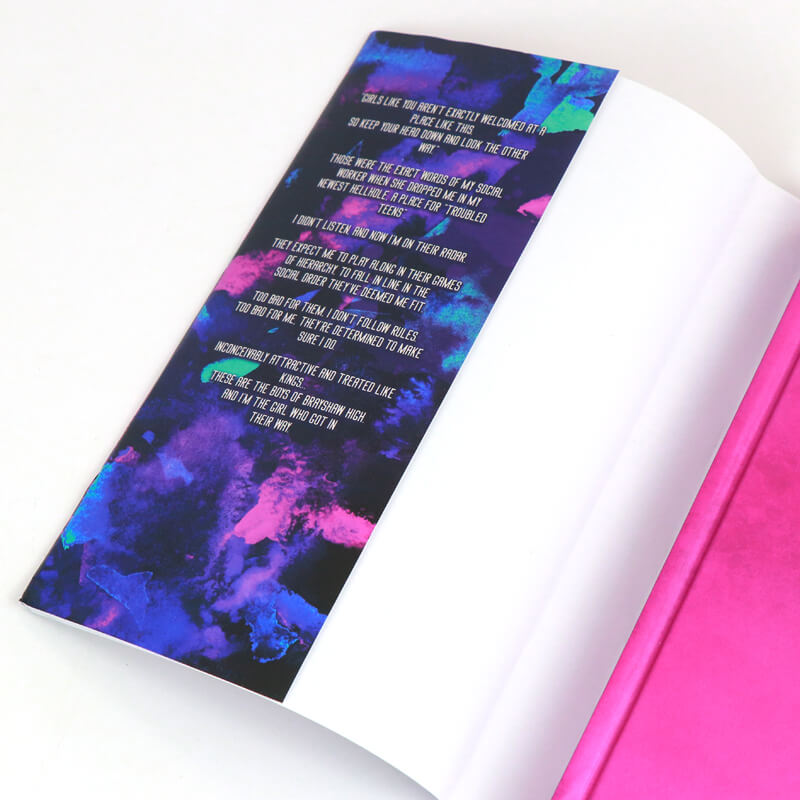 Foil Stamping Hardcover Book Printed Dust Jackets and Pink Stenciled Edges 8