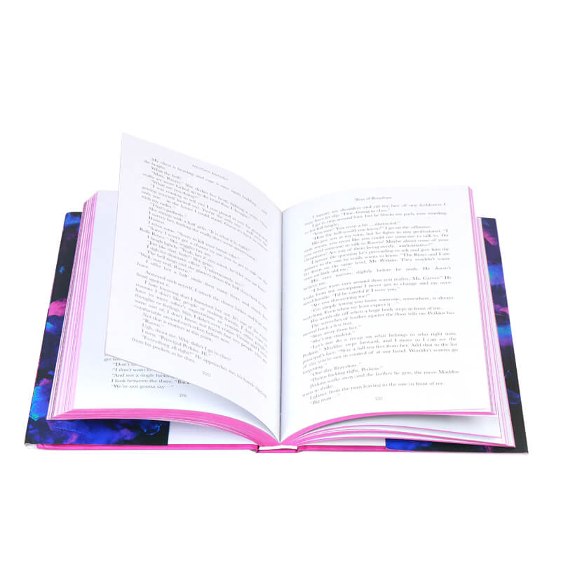Foil Stamping Hardcover Book Printed Dust Jackets and Pink Stenciled Edges 7