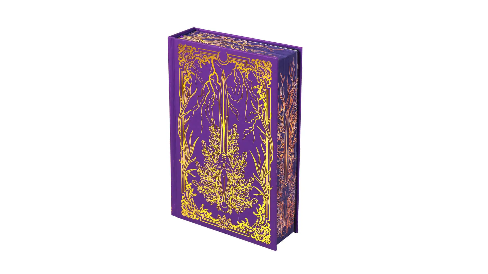 Gold Foil Stamped Hardcover Book Printed Color End Pages and Sprayed Edges 1