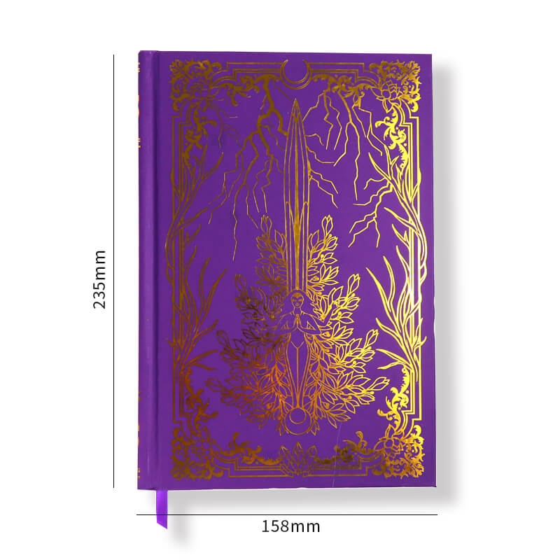 Gold Foil Stamped Hardcover Book Printed Color End Pages and Sprayed Edges 6