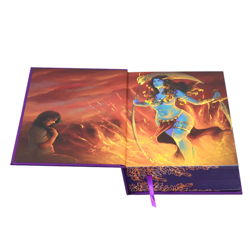 Gold Foil Stamped Hardcover Book Printed Color End Pages and Sprayed Edges 7