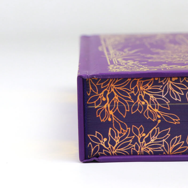 Gold Foil Stamped Hardcover Book Printed Color End Pages and Sprayed Edges 12