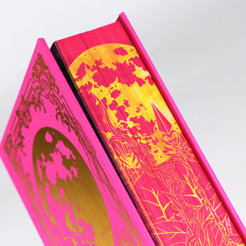 Hardcover Book with Gold Foil, Ribbon, Sprayed Edges and Endpapers 10