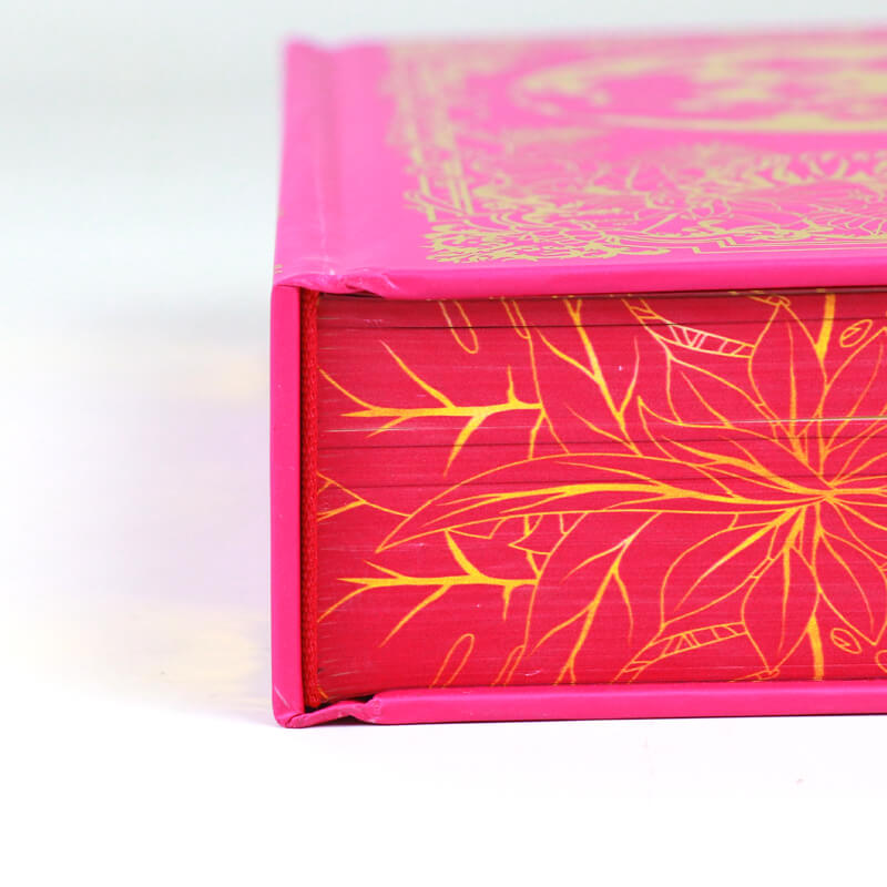 Hardcover Book with Gold Foil, Ribbon, Sprayed Edges and Endpapers 12