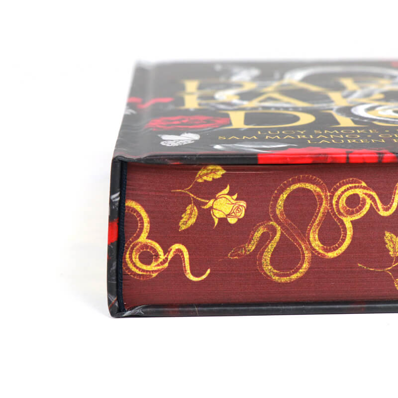 Gold Foil Stamped Hardback Book with Sprayed Image Edges and End Pages 11