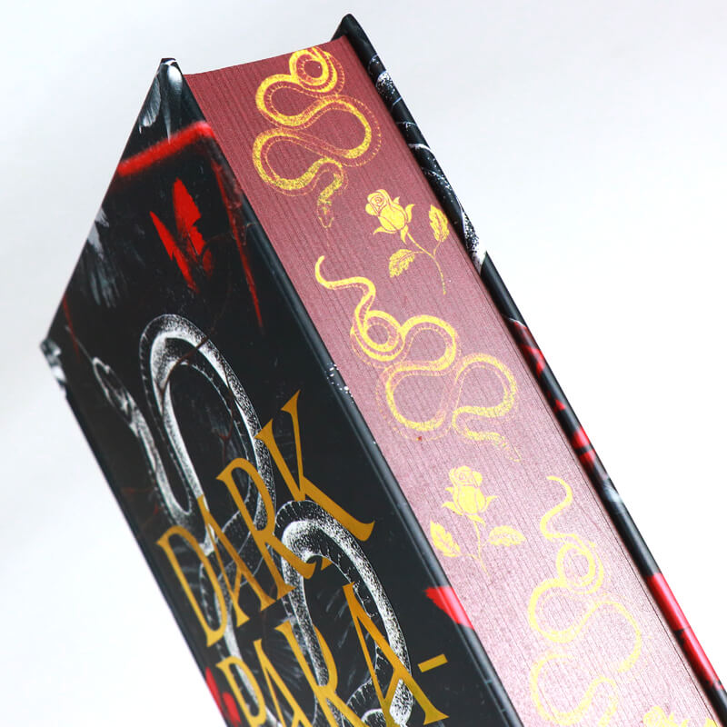 Gold Foil Stamped Hardback Book with Sprayed Image Edges and End Pages 10