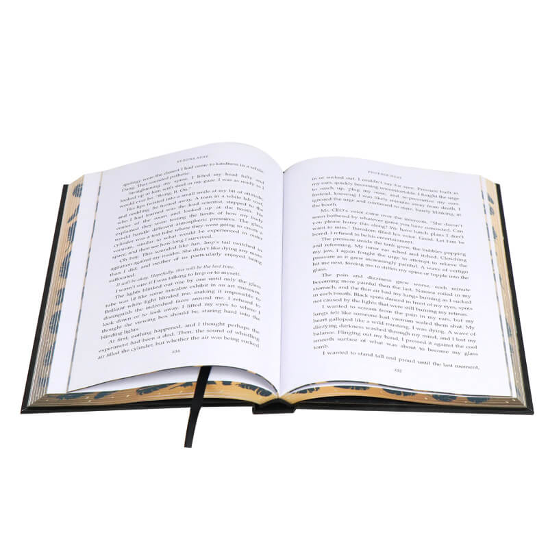 Foil Hardcover Fiction Novels Printed End Pages and Sprayed Edges 8