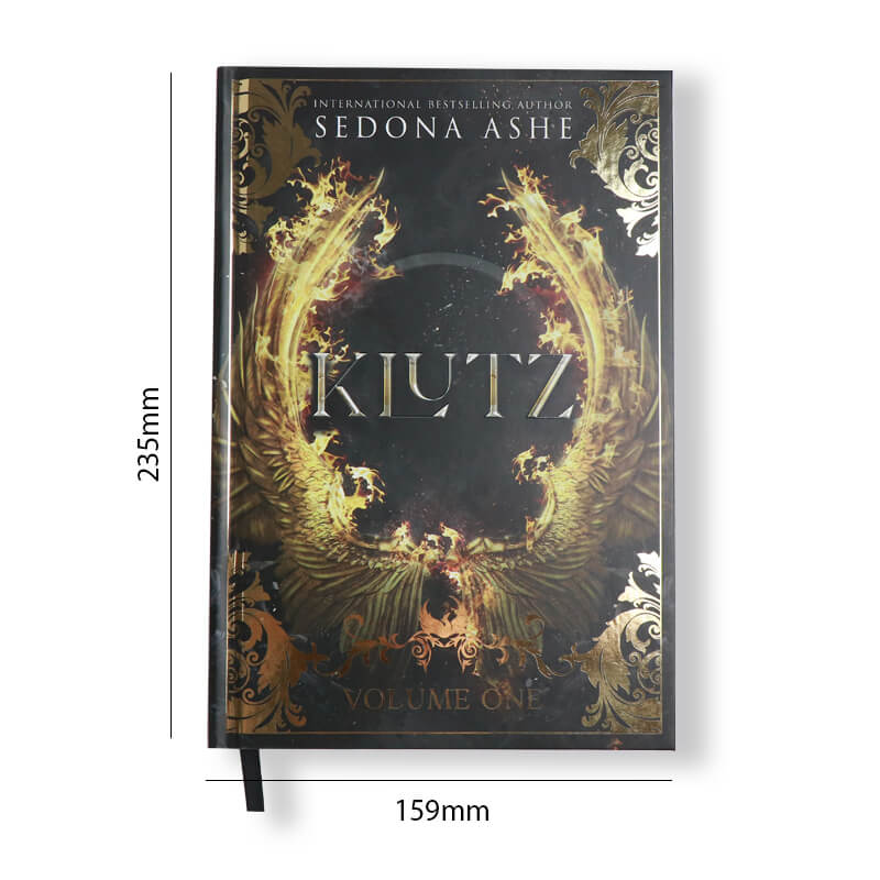 Foil Hardcover Fiction Novels Printed End Pages and Sprayed Edges 6