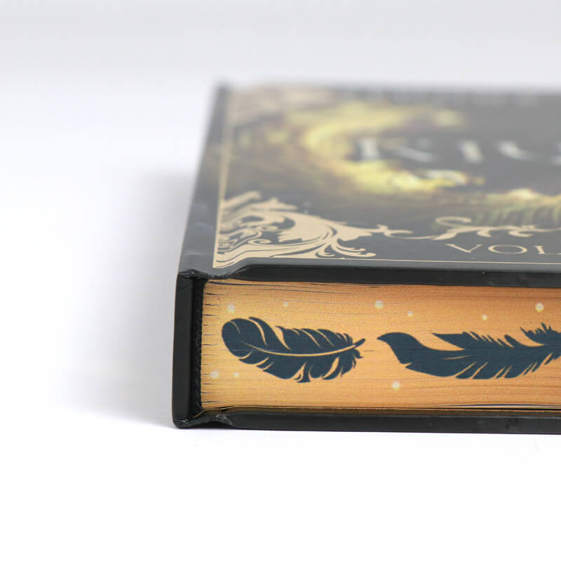 Foil Hardcover Fiction Novels Printed End Pages and Sprayed Edges 12