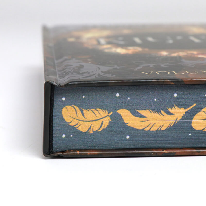 Book Printed Ribbon, Spot UV on the Hardcover and Sprayed Edges 12