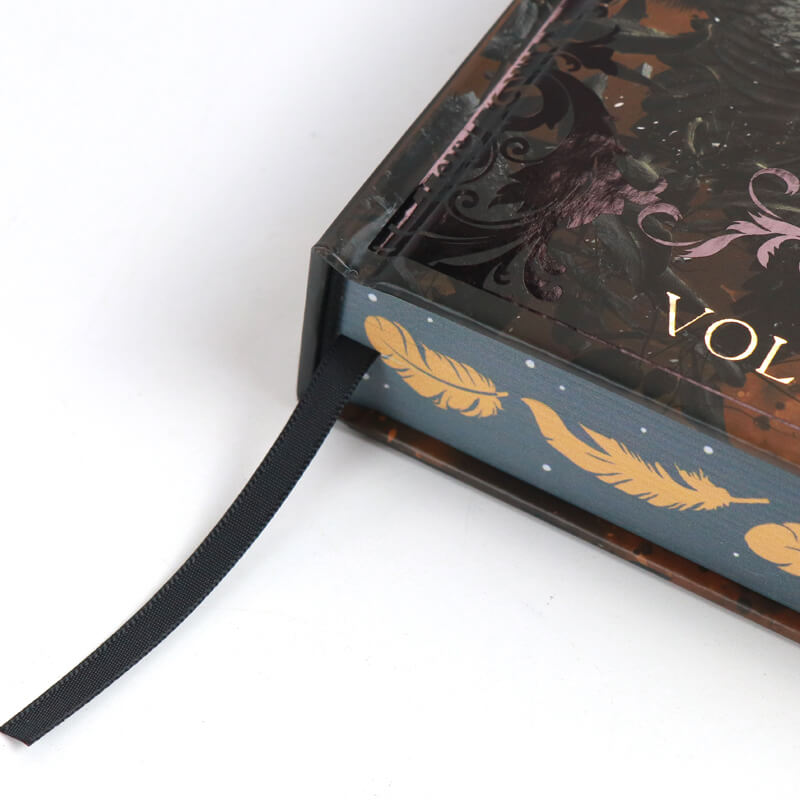Book Printed Ribbon, Spot UV on the Hardcover and Sprayed Edges 11
