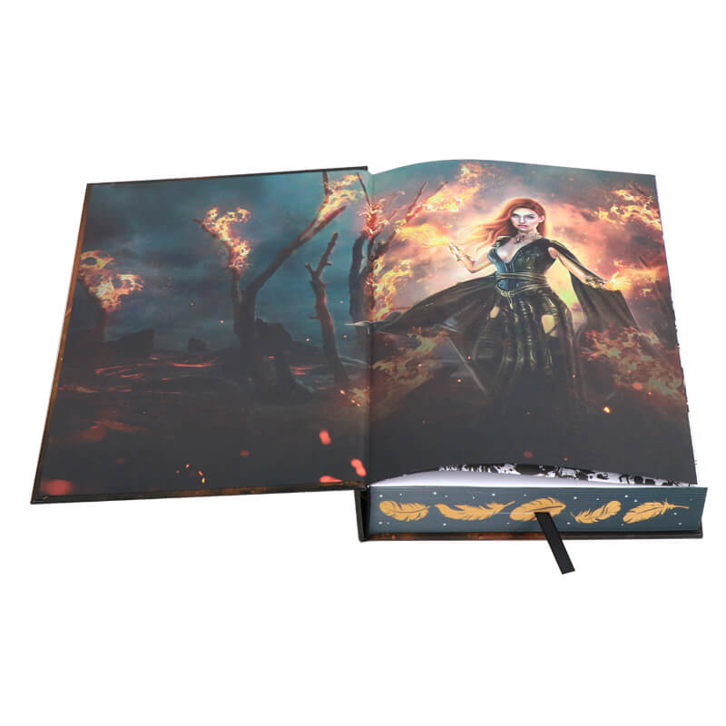 Book Printed Ribbon, Spot UV on the Hardcover and Sprayed Edges 7