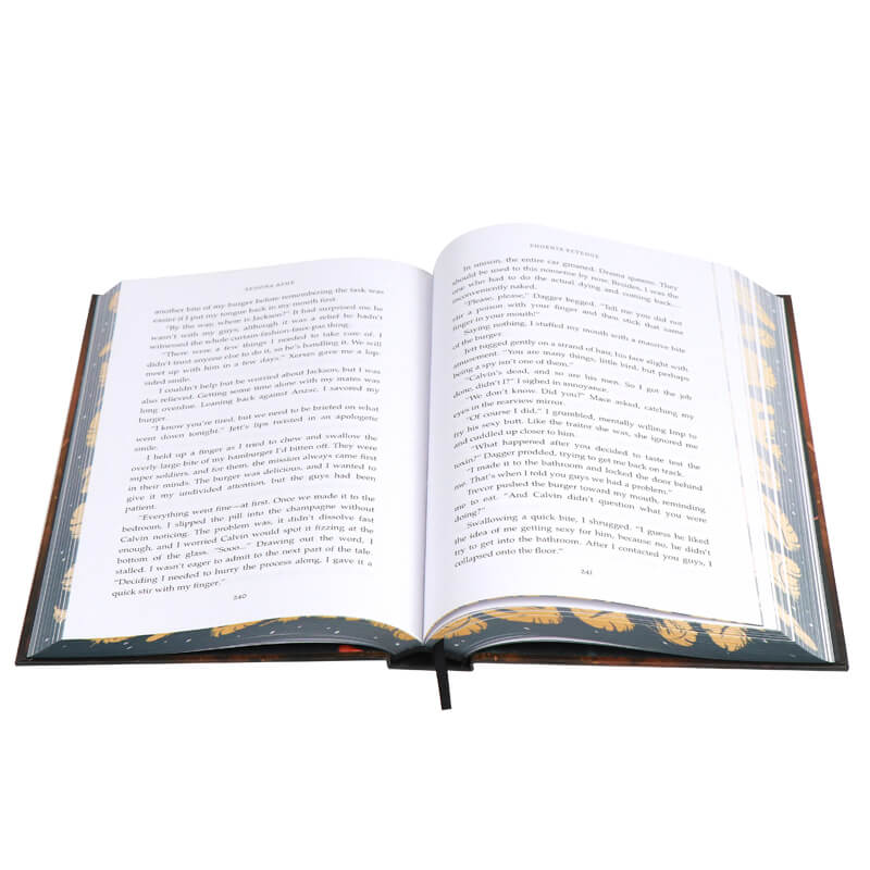 Book Printed Ribbon, Spot UV on the Hardcover and Sprayed Edges 8