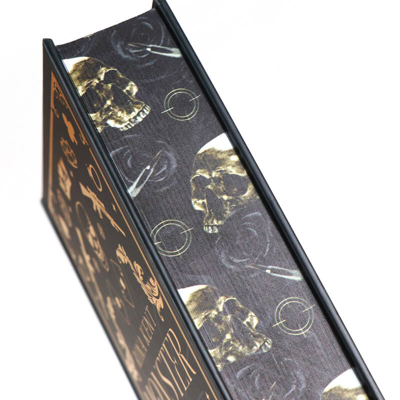 100-120 GSM White Offset Printing Foil Hardcover Book with Sprayed Edges 9