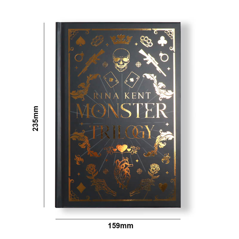 100-120 GSM White Offset Printing Foil Hardcover Book with Sprayed Edges 6