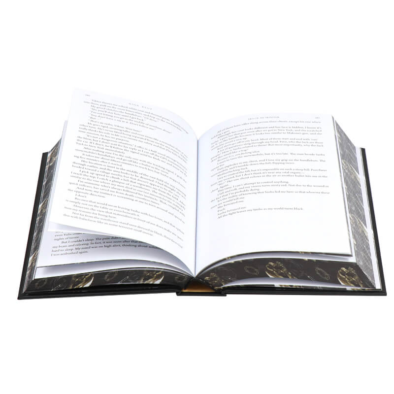 100-120 GSM White Offset Printing Foil Hardcover Book with Sprayed Edges 7