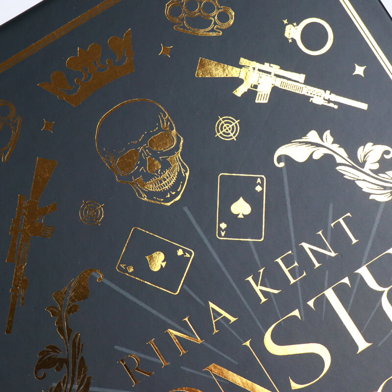 100-120 GSM White Offset Printing Foil Hardcover Book with Sprayed Edges 8