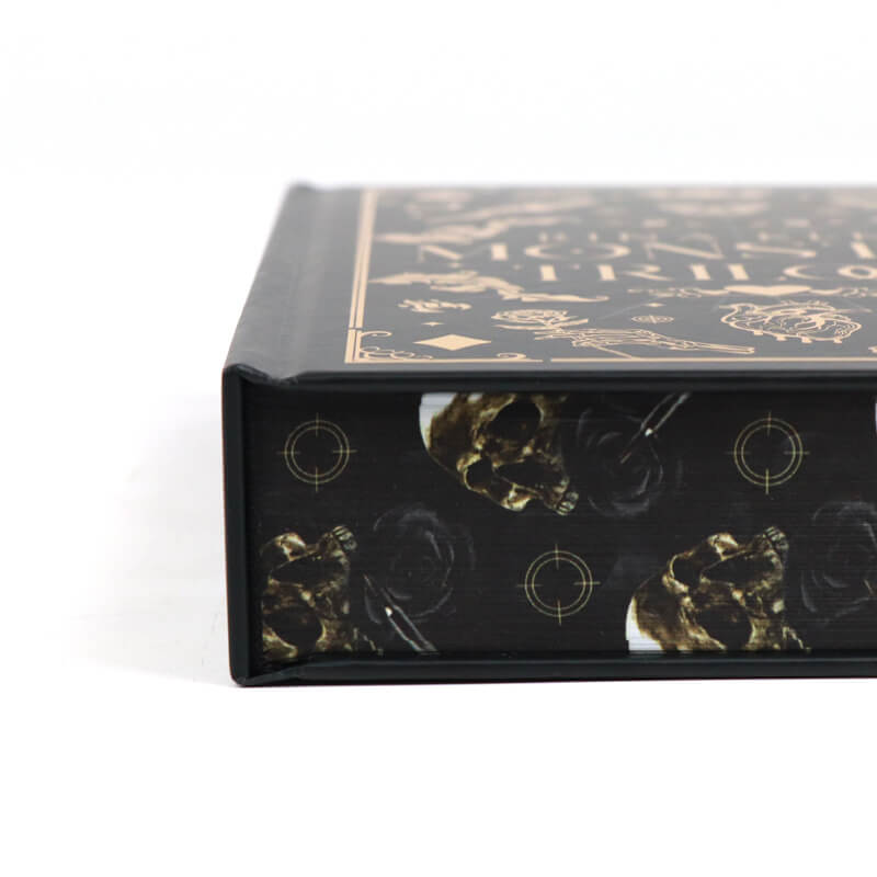 100-120 GSM White Offset Printing Foil Hardcover Book with Sprayed Edges 10