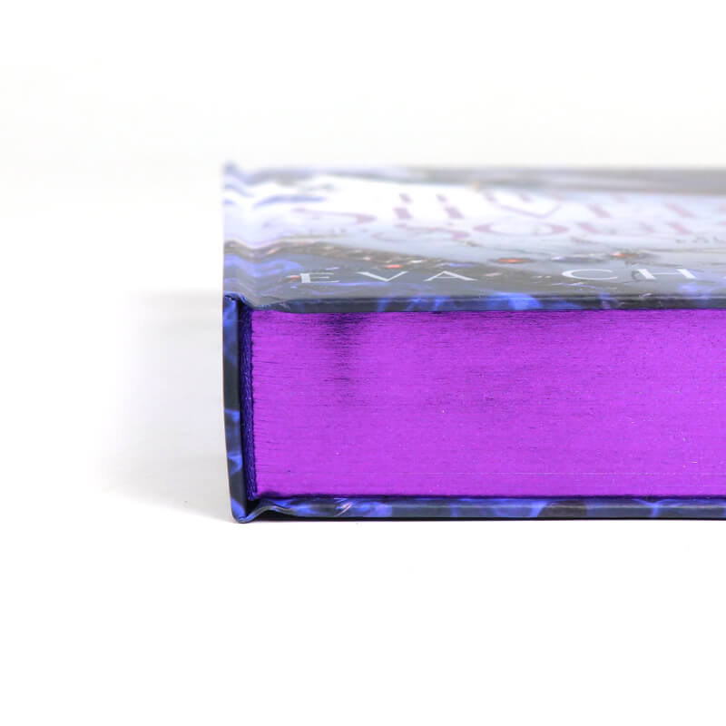 Cream Paper Hardcover Book with Foiling, Sprayed Edges and Endpapers 10