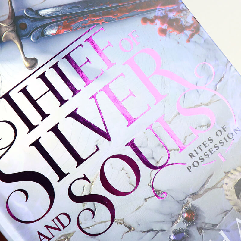 Cream Paper Hardcover Book with Foiling, Sprayed Edges and Endpapers 8